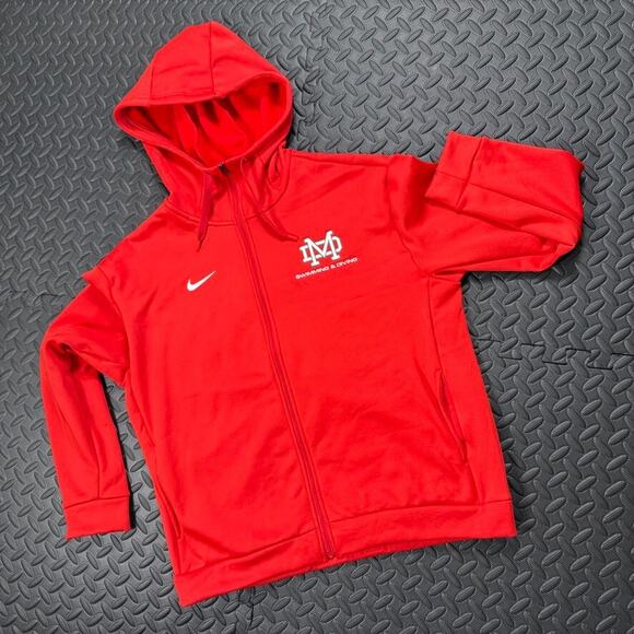 Mater Dei Swimming & Diving Women's Nike Medium Jacket Red New W/ Tags RN#56323 - Picture 1 of 12